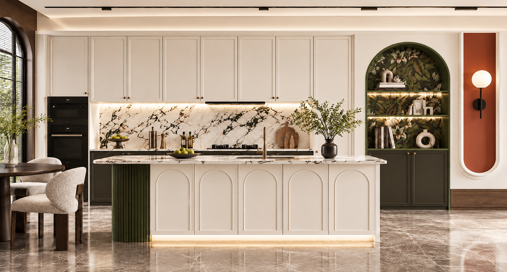 Aluminium honeycomb kitchen in parisian and french design