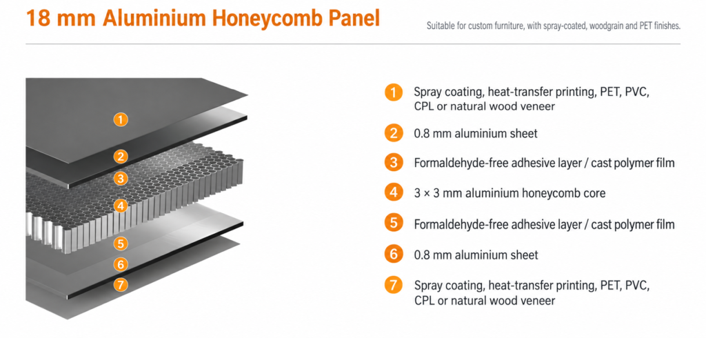 Aluminium Honeycomb board inner core details